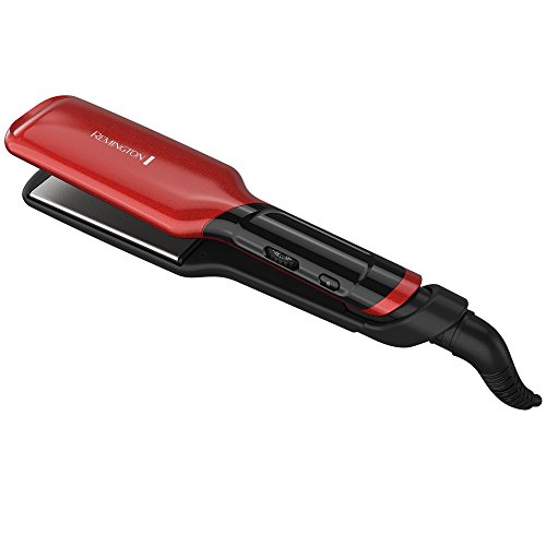 Remington S9630 T|Studio Silk Ceramic Wide Hair Straightener, Flat Iron 2-inch Ceramic Plate, Red