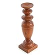 Handmade Elegant Large Wooden Candleholder With Natural Finish