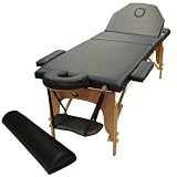 NEW 2012 Luxury Portable Massage Table Black w/ Bolster Pillow