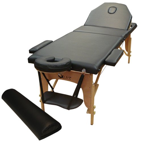 NEW 2012 Luxury Portable Massage Table Black w/ Bolster Pillow