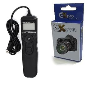 Ex-Pro RM-UC1 Timer Remote Shutter Release cable switch with LCD Display for Olympus Pen/Evolt E-P1, EP1, E-P2, EP2, E30 E-30, E400, E-400, E410, E-410, E420, E-420, E450, E-450, E510, E-510, E520, E-520, E600, E-600 E620, E-620, SP-510UZ, SP-550UZ, SP-560UZ, SP-565UZ, SP-570UZ, SP-590UZ, SP-600UZ