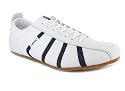 LEVIS ALMAYER LACED UP LEATHER TRAINERS WHITE