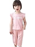 【TPGROWIN】 子供服 ガールズ ブラウス ガウチョ パンツ セット フリル キッズ 女の子 女児 チュニック 入園式 入学式 卒園式 お出かけ (120, ピンク)