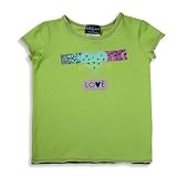 Rubbies - Girls Short Sleeve Love Tee Shirt, Lime Green