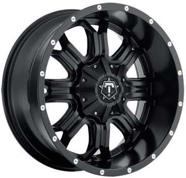 TIS TIS535B Satin Black with CNC Milled Lip Accents and Chrome Star Cap Wheel - (18X9)