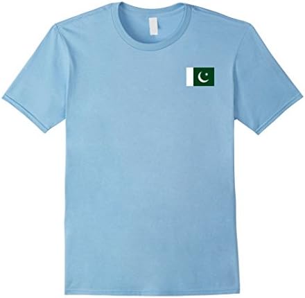 Men's Pakistani Independence Day Workwear Pakistan Flag T-Shirt 3XL Baby Blue