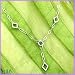 14K White Gold "Diamond" Link Necklace 24"