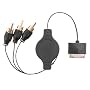 Retractable Apple iPod AV Composite Cable, Black
