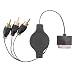 Retractable Apple iPod AV Composite Cable, Black