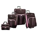 San Marino 4-pc. Luggage Set - Chocolate/ Pink