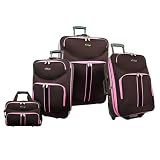 San Marino 4-pc. Luggage Set - Chocolate/ Pink San Marino 4-pc. Luggage Set - Chocolate/ Pink