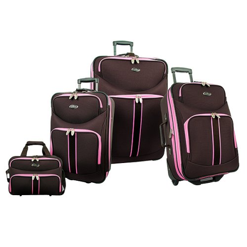 San Marino 4-pc. Luggage Set - Chocolate/ Pink San Marino 4-pc. Luggage Set - Chocolate/ Pink