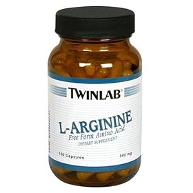 TwinLab L-Arginine, 500 mg, 100 Capsules (Pack of 3)