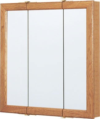 24 Oak Tri Med Cabinet