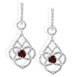 2-ct TW Ruby & Diamond Earrings in 18Kt White Gold
