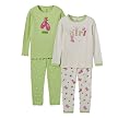 Infant Girls' Just One Year Ballerina Shoes Cotton PJ Set - Green/Pink
