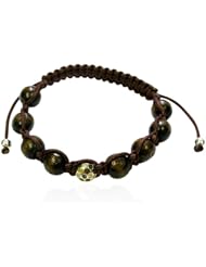 Solid Gold Bead Macrame Bracelet Fashion Jewelry