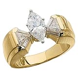 Tapered Baguette And Triangle Cut Diamond Engagement Ring (Center stone is not included)