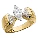 Tapered Baguette And Triangle Cut Diamond Engagement Ring (Center stone is not included)