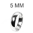 STERLING SILVER WEDDING BAND 5mm