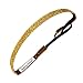 Sweaty Bands Womens Girls Headband - Non-Slip Velvet-Lined Sparkly Hairband - Viva Diva Gold 3/8-Inch