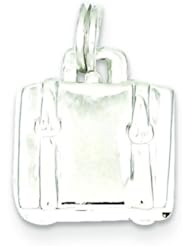 Sterling Silver Suitcase Charm Pendant Travel Jewelry