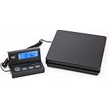 Smart Weigh Digital Shipping and Postal Scale 110 Lbs. With Extendable Cord and Bright Blue Backlight Display, UPS USPS Postal Scale, Batteries and Ac Adapter Included