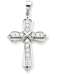 Sterling Silver CZ Cross Pendant