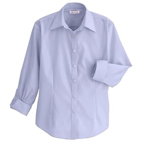 Buy Ladies 3 4-Sleeve Non-Iron Pinpoint Oxford (up to size 2X) by Bigmansland