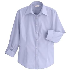 Buy Ladies 3 4-Sleeve Non-Iron Pinpoint Oxford (up to size 2X) by Bigmansland