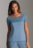 Jessica London Plus Size Stretch Lace Top