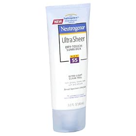Neutrogena Ultra Sheer Dry-Touch Sunblock, SPF-55, 3-Ounce Tubes (Pack of 2)