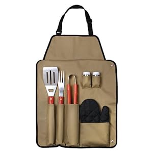 Smartworks 7 Piece Barbeque Apron Utensil Set.