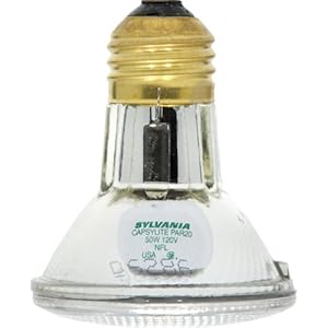 Sylvania 14502 50 Watt PAR20 Narrow Flood Light Bulb / 30 Degree Beam Spread / 120 Volt / 50PAR20