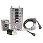 Reliance Controls 31410CRK Pro/Tran 10-Circuit 30 Amp Generator Transfer Switch Kit With Transfer Switch, 10-Foot Power Cord, And Power Inlet Box For Up To 7,500-Watt Generators