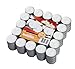 Bolsius 100 Pack Unscented White Tea Light Candles Burns Aprx. 3.5 Hour