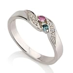 Promise Ring Sterling Silver Birthsto...