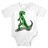 Onesie with rex, green, walking, dinosaur, tyrannosaurs, prehistoric