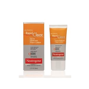Neutrogena Rapid Clear Acne Defense Face Lotion, 1.7 Ounce (Pack of 3)