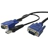 StarTech.com 6-Feet 2-In-1 Ultra Thin USB KVM Cable (SVECONUS6)