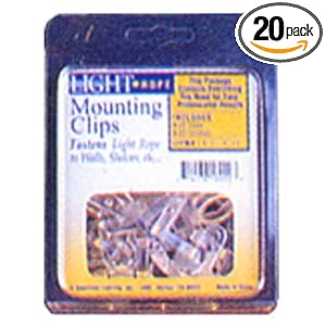 American Lighting LR-CLIP-20 Rope Light Mounting Clips, 20 Pack with Screws by American Lighting