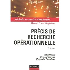 Pr�cis de recherche op�rationnelle