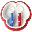 BABYBJÖRN Plate and Spoons Set- Red