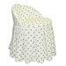 Polka Dot Vanity Seat- White/Lime
