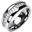 Spikes Titanium Papa was a Rolling cz Stone Ring