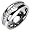 Size 10 -Spikes Titanium Papa was a Rolling cz Stone Ring