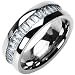 Spikes Titanium Papa was a Rolling cz Stone Ring