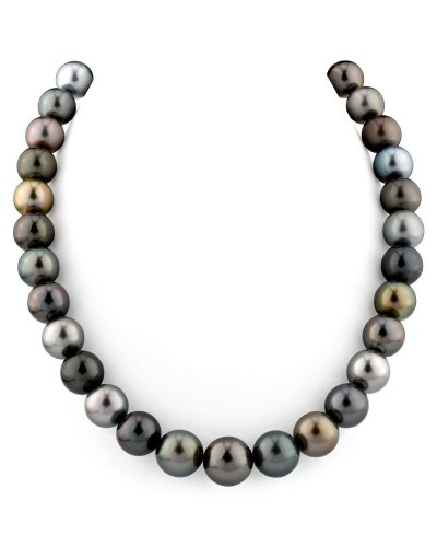 12-14mm Tahitian Multicolor Pearl Necklace - AAAA Quality