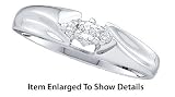 Stunning White Gold Diamond 3 Stone Petite Promise Ring