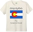 COLORADO - THE CENTENNIAL STATE - FLAG - BigBoyMusic Youth Designs - White T-shirt